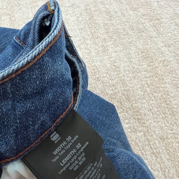 G-Star Raw Attacc Slim Straight Button Fly Jeans 36 Blue - Picture 2 of 11